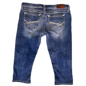 BKe buckle denim jean crop capris size 30